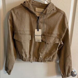 Wallflower Tan Hooded Jacket